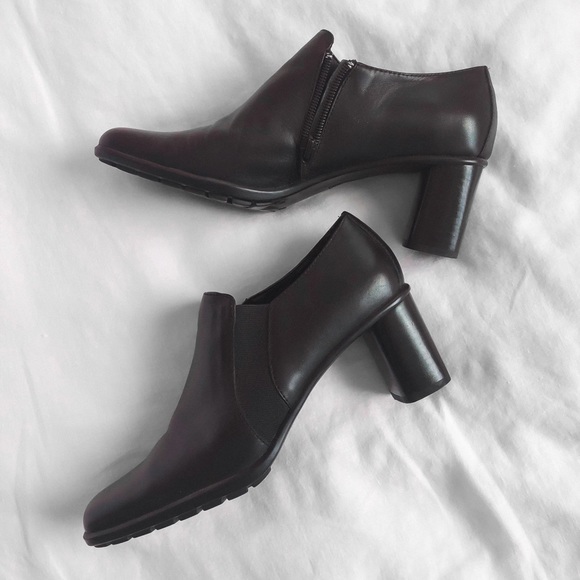 Chico’s Black Leather Booties - Picture 1 of 6